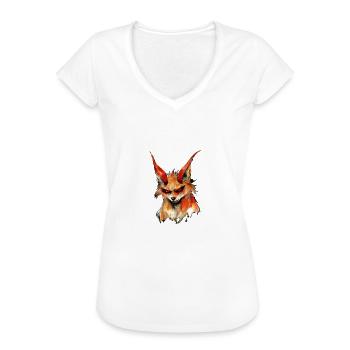 You Make Me Fox Devils Wild - Frauen Vintage T-Shirt - Weiß - Vorne