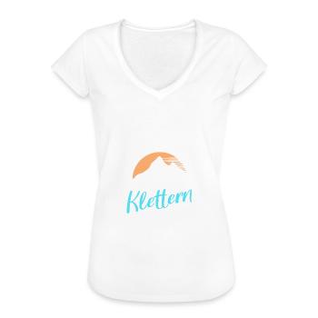 Klettern Berge Freizeit Urlaub Natur Alpen - Frauen Vintage T-Shirt - Weiß - Vorne
