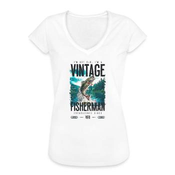 Vintage Forelle Fischer Angeln Geburtstag 1970 - Frauen Vintage T-Shirt - Weiß - Vorne - Danielle (179cm)