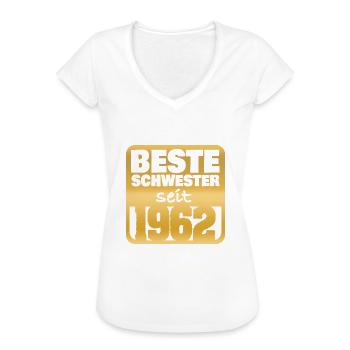 Geburt 1962 - Frauen Vintage T-Shirt - Weiß - Vorne
