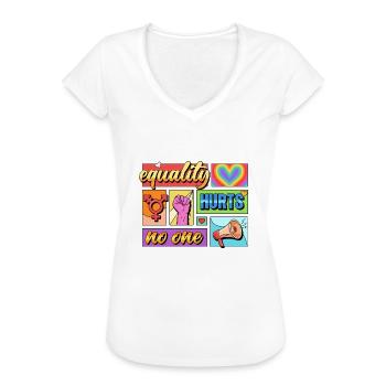 Equality Hurts No One Pride LGBTQIA+ Design - Frauen Vintage T-Shirt - Weiß - Vorne