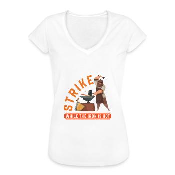 Lustiger Schmied Spruch & Schmieden - Frauen Vintage T-Shirt - Weiß - Vorne