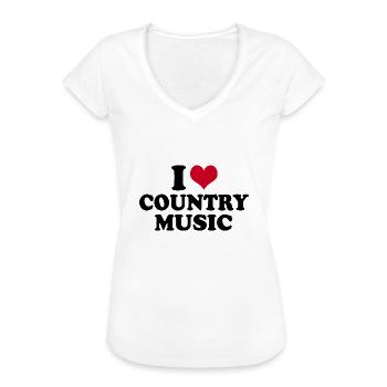 Amo la musica country - Maglietta vintage donna - bianco - Fronte