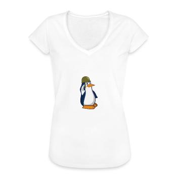 sudo rm- rf Pinguin Soldat - Frauen Vintage T-Shirt - Weiß - Vorne