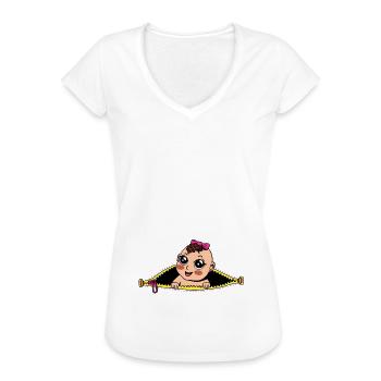 Werdende Mama Schwanger - Frauen Vintage T-Shirt - Weiß - Vorne