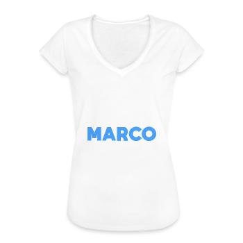 Marco Name Spruch für stolze Marcos - Frauen Vintage T-Shirt - Weiß - Vorne