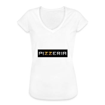 Pizza and Porn - Women's Vintage T-Shirt - white - Front