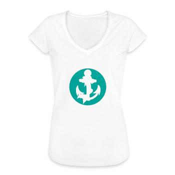 Save Mermaids Keep Out Oceans Clean Plastic - Frauen Vintage T-Shirt - Weiß - Vorne