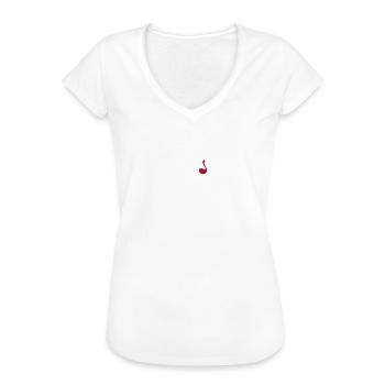 Wein Herzschlag - Frauen Vintage T-Shirt - Weiß - Vorne