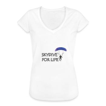 Skydiving - Women's Vintage T-Shirt - white - Front - Danielle (179cm)