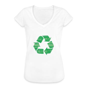 Durabilité - T-shirt vintage Femme - blanc - Devant - Danielle (179cm)