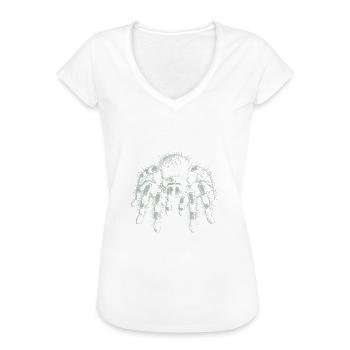 Vogelspinne Tarantel und lustiger Spinnenspruch - Frauen Vintage T-Shirt - Weiß - Vorne