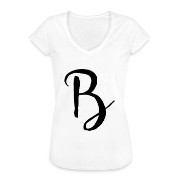 B - T-shirt vintage Femme - blanc - Devant - Danielle (179cm)