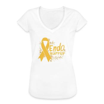 Endo Warrior – Motivation zur Aufklärung über Endometriose - Frauen Vintage T-Shirt - Weiß - Vorne
