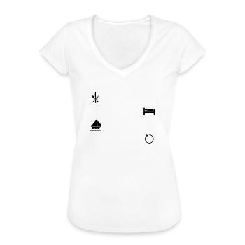 Eat, sleep, sail, repeat - Segeln - Segler - Boot - Frauen Vintage T-Shirt - Weiß - Vorne