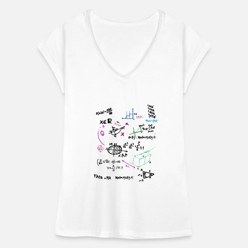 Math Complex Mathematical blackboard with formulas Women's Vintage T-Shirt