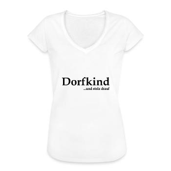 Dorfkind - Frauen Vintage T-Shirt - Weiß - Vorne - Danielle (179cm)
