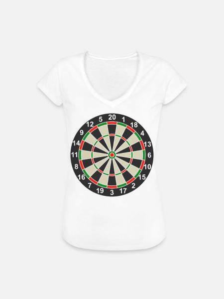 Dartscheibe Dart klassisch - Frauen Vintage T-Shirt - Weiß