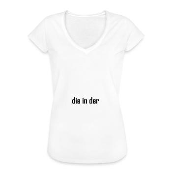 DDR Nicki alte Frau - Frauen Vintage T-Shirt - Weiß - Vorne