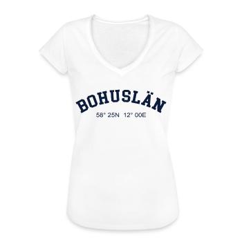 Bohuslän Schweden Koordinaten GPS Karte Wandern - Frauen Vintage T-Shirt - Weiß - Vorne