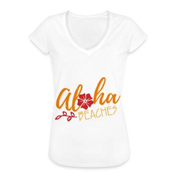 Aloha - Frauen Vintage T-Shirt - Weiß - Vorne