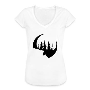 Dark forest face and sickle - Women's Vintage T-Shirt - white - Front - Danielle (179cm)