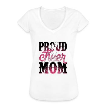 Stolze Cheer Mom - Frauen Vintage T-Shirt - Weiß - Vorne