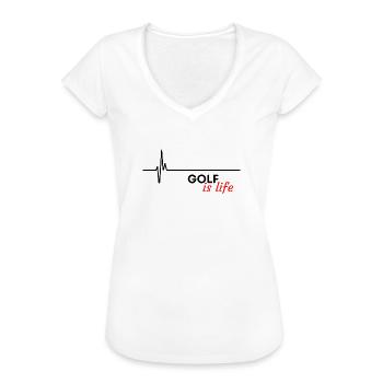 Golf ist Leben. - Frauen Vintage T-Shirt - Weiß - Vorne - Danielle (179cm)
