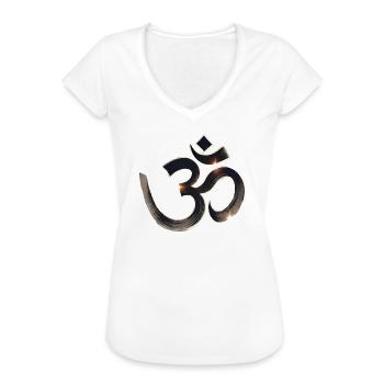 Tee Om Handgeschrieben - Silver Grey - Frauen Vintage T-Shirt - Weiß - Vorne