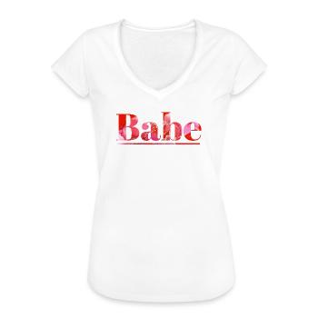 BABE - Frauen Vintage T-Shirt - Weiß - Vorne