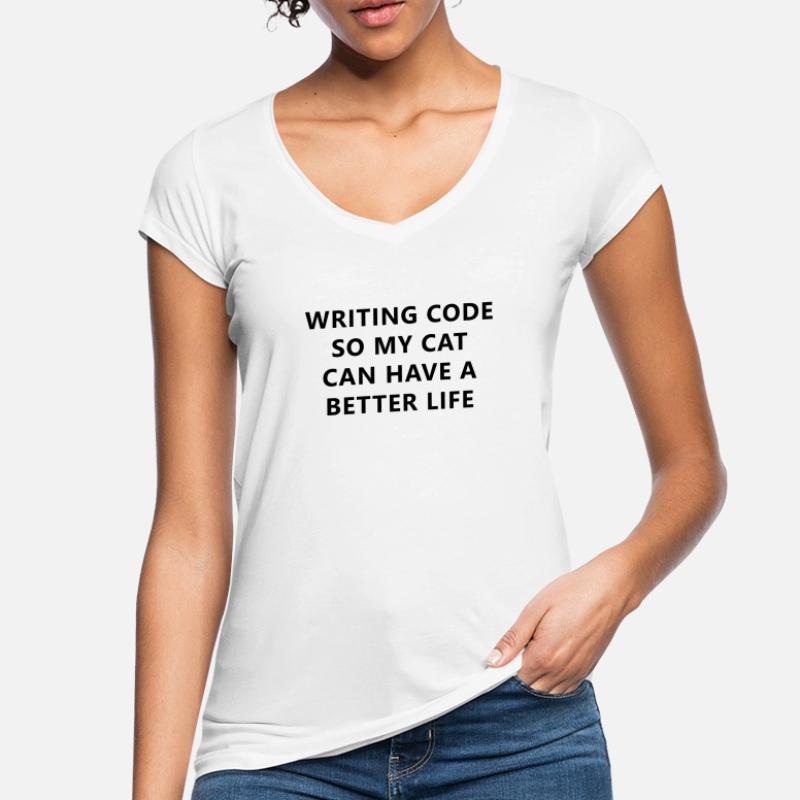 Programmer Ecrire Code Pour chien T-shirt vintage Femme