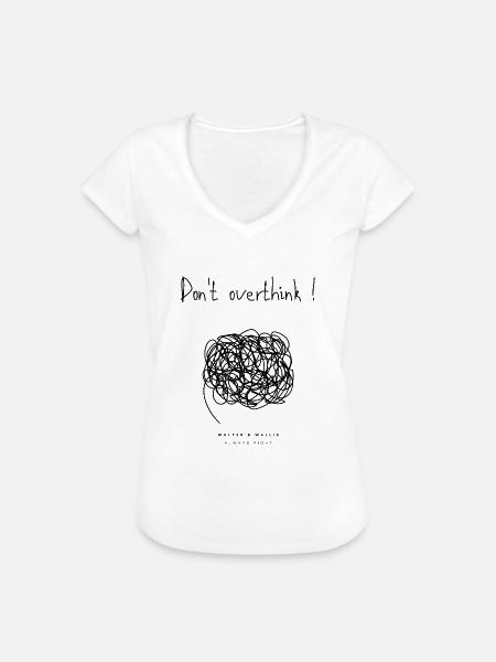 Walter & Wallis - Psy 5 - Frauen Vintage T-Shirt - Weiß