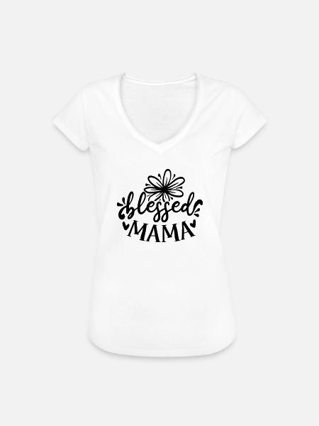 blessed mama - Women's Vintage T-Shirt - white