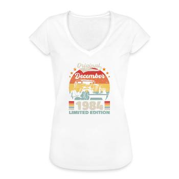Dezember 1984 Geburtstagsgeschenk Dezember 1984 - Frauen Vintage T-Shirt - Weiß - Vorne