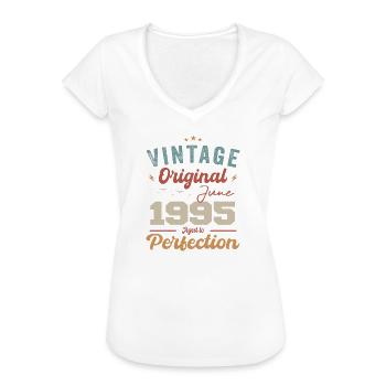 Juin 1995 Vieilli à la perfection Millésime juin 1995 - T-shirt vintage Femme - blanc - Devant