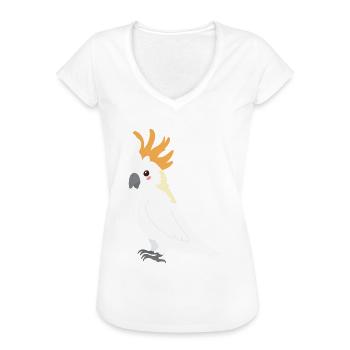 Kakadu - Frauen Vintage T-Shirt - Weiß - Vorne