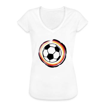 Fussball (Deutschland) - Frauen Vintage T-Shirt - Weiß - Vorne - Danielle (179cm)