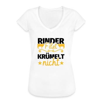 Rinderfilet krümelt nicht Fleisch Grillen Geschenk - Frauen Vintage T-Shirt - Weiß - Vorne