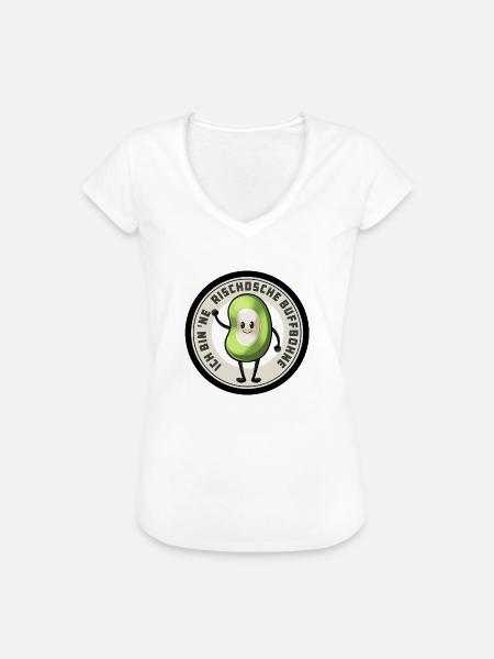 Puffbohne - Frauen Vintage T-Shirt - Weiß