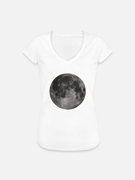 Mond - Frauen Vintage T-Shirt - Weiß