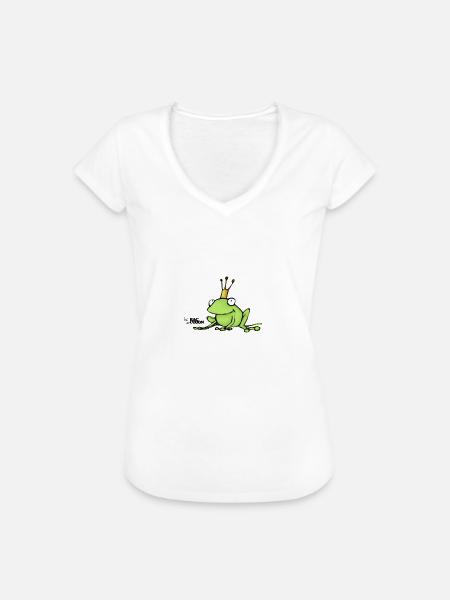 Froschkönig - Frauen Vintage T-Shirt - Weiß