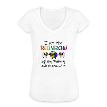 Rainbow Sheep - Frauen Vintage T-Shirt - Weiß - Vorne