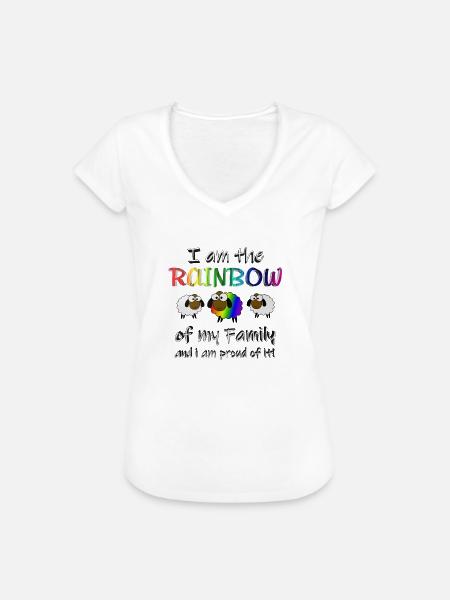 Rainbow Sheep - Frauen Vintage T-Shirt - Weiß