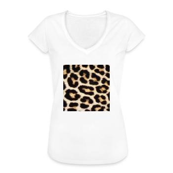 Leo Print Love - Frauen Vintage T-Shirt - Weiß - Vorne