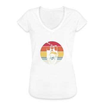 Schwalbe Lampenmaske Moped - Frauen Vintage T-Shirt - Weiß - Vorne