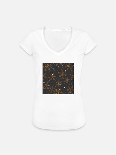 Eiskristall Muster - Frauen Vintage T-Shirt - Weiß