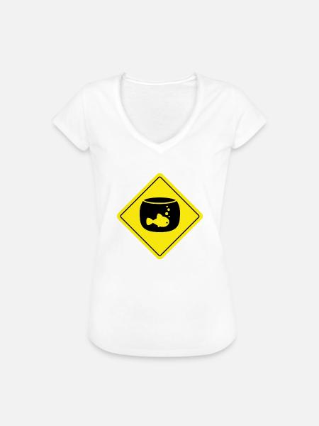 Gelbe Glas-Platte - Frauen Vintage T-Shirt - Weiß