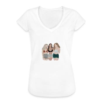 Drei beste Freunde - Frauen Vintage T-Shirt - Weiß - Vorne