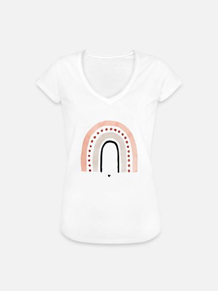 Regenbogen Aquarell - Frauen Vintage T-Shirt - Weiß