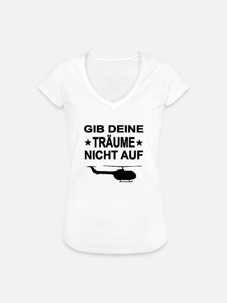 Hubschrauber - Frauen Vintage T-Shirt - Weiß